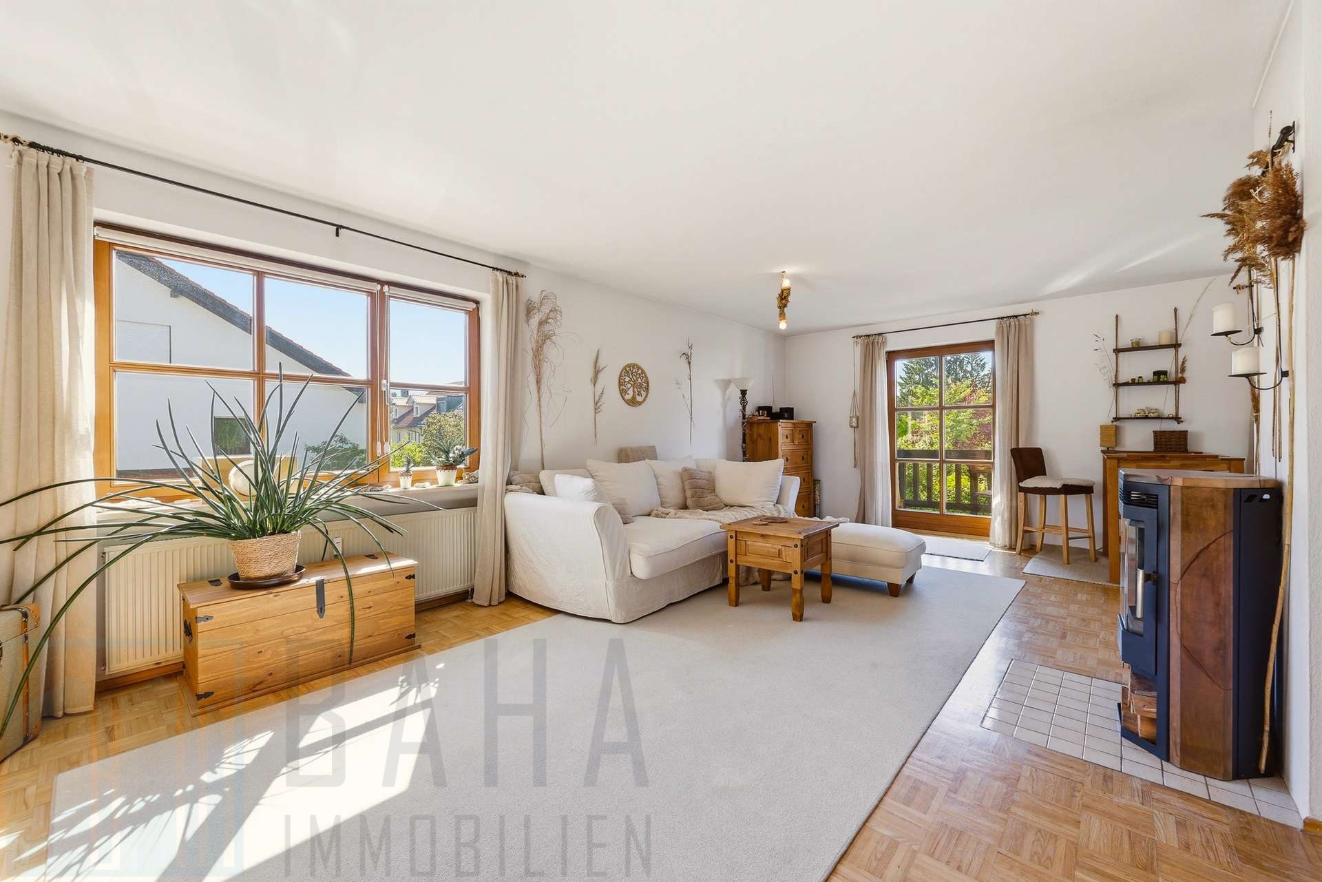Wohnzimmer mit Kaminofen